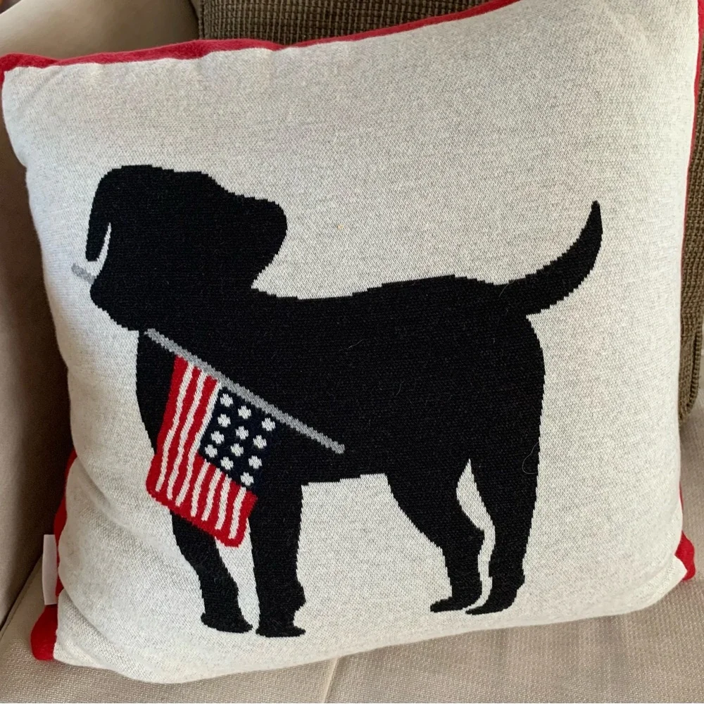 Patriotic Dog Throw Pillow - Picture 2 of 3